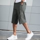 thumbnail image 1 of WILLBEST Pantalones Cortos Casuales de Moda para Hombre, Color Sólido, Cintura Elástica, Monos, Pantalones Cortos, 1 of 3