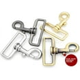 thumbnail image 3 of 2pcs 2 Inches Swivel Slide Bolt Snap Hook Lobster Clasp Purse Making Hardware SC15 (2 Inch, Gunmetal), 3 of 3