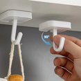 Kuervmo 8Pcs/Set Multifunction Wall Hook 90° Adjustable Adhesive No