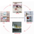 thumbnail image 4 of Unatoiry Adjustable Closet Organizer Storage Shelf Wall Organizer Storage Shelf Wall Mounted Kitchen Rack Space Saving Wardrobe Shelves Cabinet white 50-80cm, 4 of 6