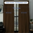thumbnail image 6 of Kotton Culture Triple Pleated Blackout Curtains for Traverse Rod Room Darkening Thermal Insulated Window Curtains for Sliding Door, Patio Door, Room Divider W(35"+35") L72 (2 Panels, Cocoa Brown), 6 of 10