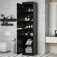 thumbnail image 4 of Palace Imports 100% Solid Wood 16.5" Bathroom Cabinet with Doors, Black, 4 of 7