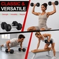 thumbnail image 7 of Sprint Demon 15 LB Rubber Hex Dumbbells, Set of 2, Non-Slip Grip for Home Gym Strength Training, 7 of 7