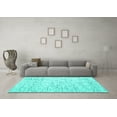 thumbnail image 3 of Ahgly Company Indoor Rectangle Abstract Turquoise Blue Contemporary Area Rugs, 2' x 3', 3 of 4