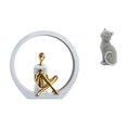 thumbnail image 1 of Estatua de niña,Estatuas de mujeres y niñas,figuritas decorativas elegantes,Escultura de arte abstracto,regalo creativo y moderno para el hogar.,Figura de escritorio,Estatua de gato,linda, 1 of 8