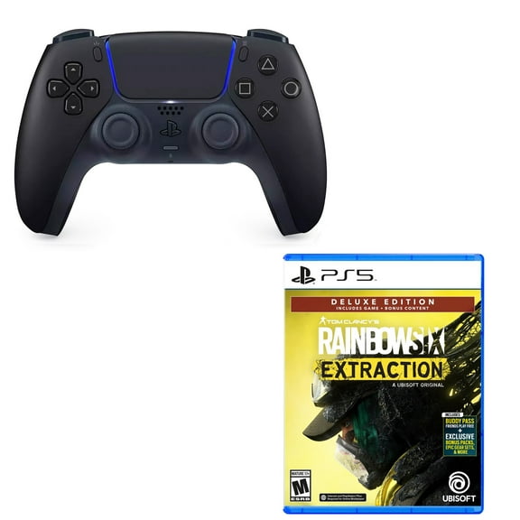 DualSense Controller in Black with Rainbow Six Extraction