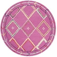 thumbnail image 2 of SAFAVIEH Bellagio Delicia Geometric Wool Area Rug, Fuchsia/Multi, 5' x 5' Round, 2 of 8