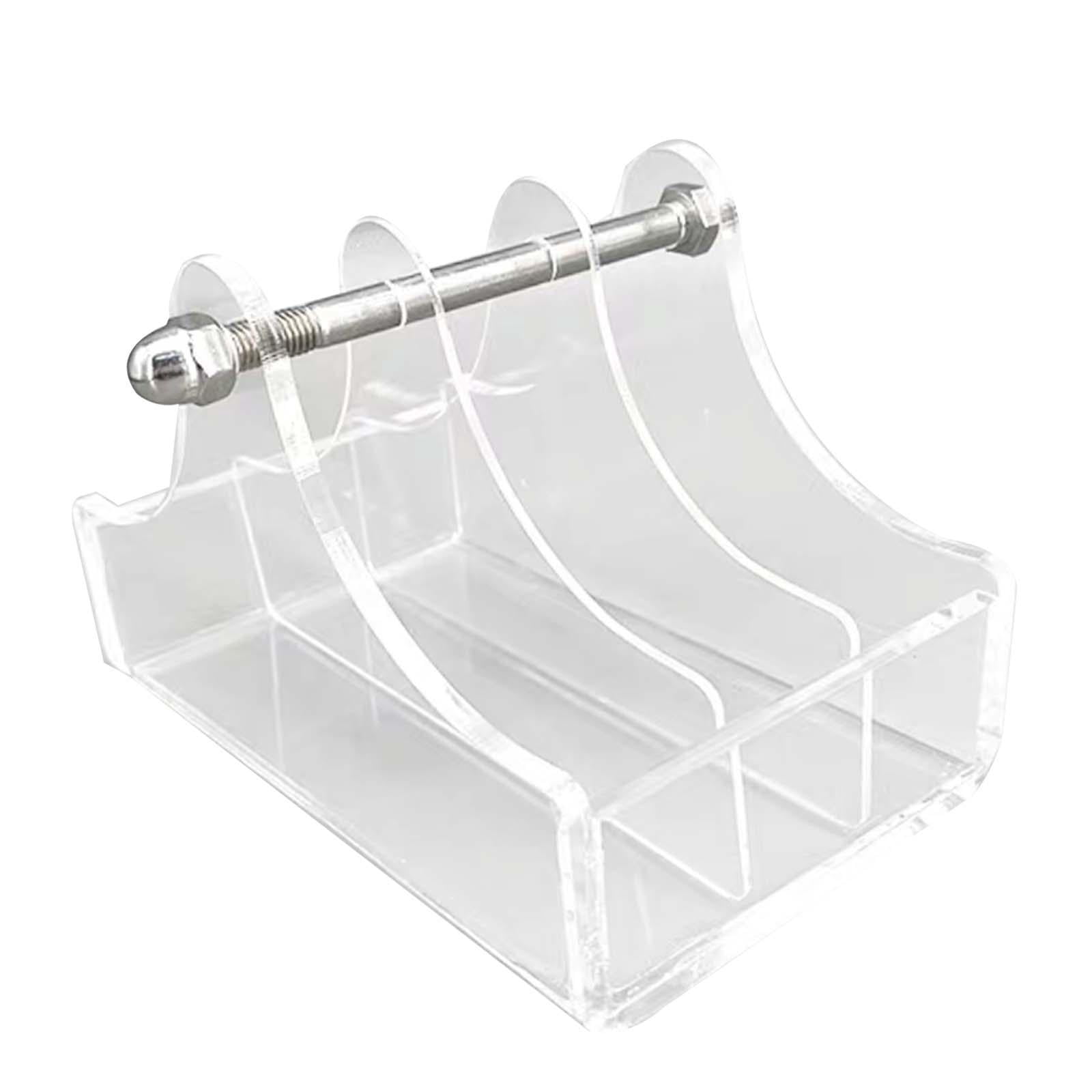 GUOOL Ribbon Holder Ribbon Organizer Space Saving DIY Craft Room Spool Storage Tool Acrylic Ribbon Storage Rack Tabletop Embroidery 3 Slot