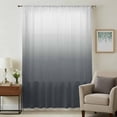 thumbnail image 3 of Grey Ombre Sheer Curtains 72 Inch Length, Light Filtering Voile Curtain Panel, Gray White Gradient Modern Abstract Art Rod Pocket Drapes Window Treatments for Living Room Bedroom 52"x72", 3 of 9