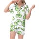 thumbnail image 3 of Odeerbi 2-12 Años Niños Niñas Verano St. Patrick'S Day Pijama de Satén Con Solapa de Muesca Conjunto de Pantalones Cortos Ropa de Dormir Conjuntos de Pijama, 3 of 5