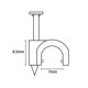 thumbnail image 2 of 100 Pack Strong and Durable White Round Cable Clips - 7mm, 2 of 5