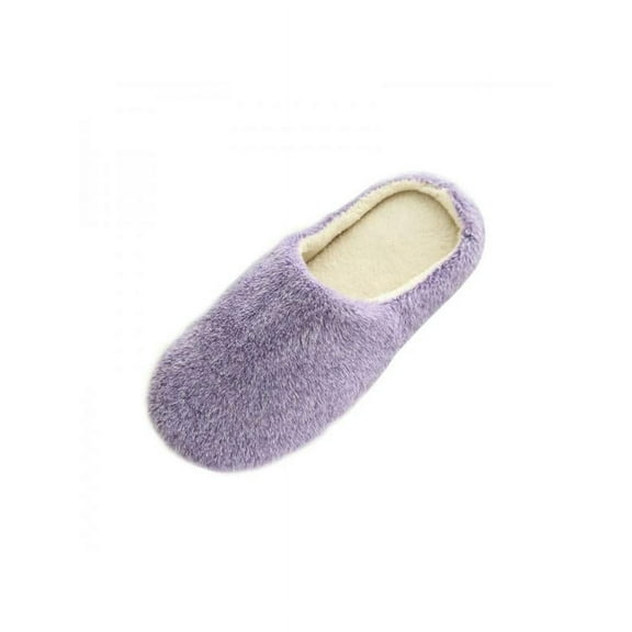 Women Men Winter Warm Fleece Anti-Slip Slippers Indoor Shoes