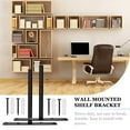 thumbnail image 3 of Raindrops 2Sets Wall Mounted Black Floating Shelf Bracket with Wear Resistant Coating for Home, 3 of 8