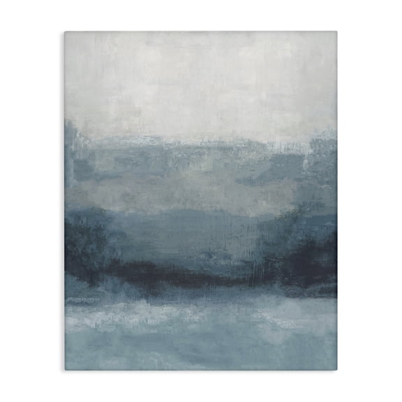 Stupell Industries Misty Blue Gradient Canvas Wall Art design by Hannah Dawson, 20 x 16