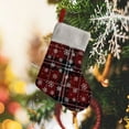 thumbnail image 3 of Red Christmas Stocking Gift Bag 1Pc Cloth Material For Holiday Decorations Tree Ornament Home Mall Hotel Use 6.7X4.7 Inches Size Perfect For Kids Festive 0.02 Pounds, 3 of 5
