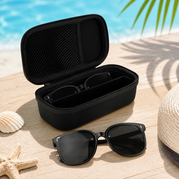 1PCS Double Eyeglasses Case, Hard Shell Dual Glasses Case Travel Sunglasses Organizer for Men Women
