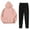 Pink, variant on Cadancy 2 Piece Sets for Women Fall Long Sleeve Pullover Hoodies High Waist Sweatpants with Pockets Solid Tracksuit Casual Loose Workout Sweatsuits 2025 Fashion Outfits