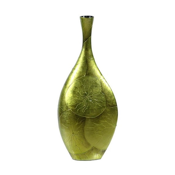 Crestview Lacquer Silver Vase In Ceramic CEVV0117