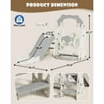 thumbnail image 4 of YUFU 4-in-1 Toddler Slide & Swing Set for Kids Age 1-3 with Basketball Playground Slide Indoor Outdoor Playset, 4 of 10