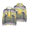 thumbnail image 6 of Bingfone Flower Butterfly Skull Couple Men's Drawstring Hoodie Long Sleeve Pocket Sweatshirts-3X-Large, 6 of 6