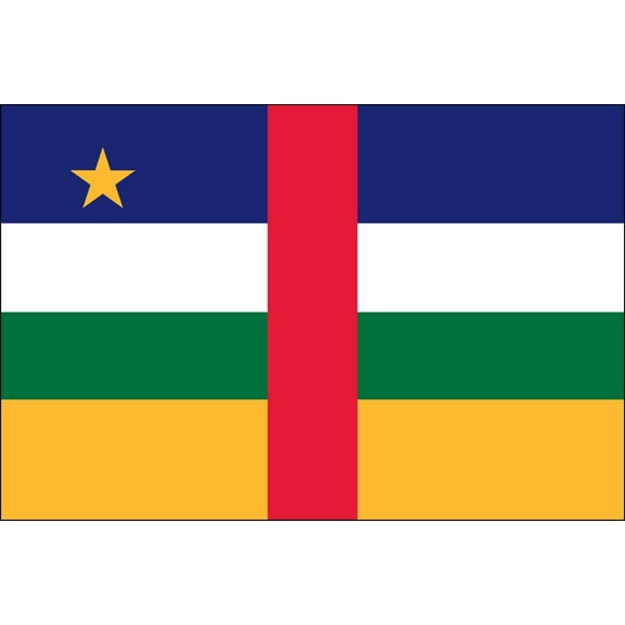 Central African Rep 2' x 3' Indoor Polyester Flag