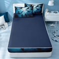 thumbnail image 4 of Erosebridal Cute Shark Zipper Full Size Comforter Sets with Fitted Sheet and 2 Pillowcases, Marine Fish Zipper Bedding Set, Navy Reversible, 4 of 7
