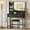 Noir, variante sur EDTara Coiffeuse et Tabouret avec Miroir et Lumières, Coiffeuse avec Station de Recharge, Tiroirs, Étagères de Rangement pour Chambre