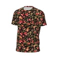 thumbnail image 6 of Wukai Rose Flowers Print Men's Short-Sleeved Mesh T-Shirt,Quick-Dry Short Sleeve Workout T-Shirt-5X-Large, 6 of 8
