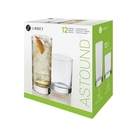 Libbey Astound Glassware, Set of 12