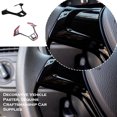 thumbnail image 3 of Riwesomey Cubierta de dirección exquisita buena decoración vehículo Paster de moda Auto operación Simple suministros de coche pegatina autoadhesiva Automoción decorativa y accesorios Negro Riwesomey VI016229-01, 3 of 6