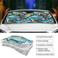 thumbnail image 3 of Yiaed Colorful Fishing Baits Print Car Windshield Sunshade Front Auto Car Front Window Sun Shade Foldable Sun Visor Shield Cover Auto Accessories for Sedan SUV Truck-Small, 3 of 5