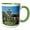 Green/White, variant on 3drose, Spain, Barcelona. Ciutadella Park., 15oz Two-tone Blue Mug