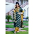 thumbnail image 1 of Aizza Trends Women's Rayon Febric Hand Embrodiery Work Straight Kurta With Pant and Dupatta Set, 1 of 4