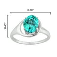 thumbnail image 2 of Sterling Silver with Paraiba Tourmaline Soliltaire Ring, 2 of 2