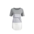 thumbnail image 3 of T-shirt d'Allaitement pour Femmes Enceintes, Hauts d'Allaitement, Rayé, Manches Courtes, 3 of 4