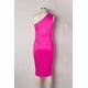 thumbnail image 2 of ABPHQTO Vestido cruzado de tulipán de un hombro con cintura anudada rosa para mujer, 2 of 5