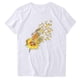 thumbnail image 2 of Puntoco Mujeres Casual Carta Impresión Mangas Cortas O-Cuello Camiseta Suelta Blusa tops Puntoco Puntoco-4068, 2 of 4