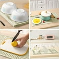thumbnail image 3 of Silicone Dish Drying Mat, 23.8"x12.9" Non-Slip Silicone Sink Mat for Kitchen Counter Dishes, Food Grade Silicone Drying Mat Foldable (Tri-fold)Save Space,Eco-Friendly, Heat Resistant,Easy Clean, White, 3 of 7
