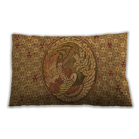 Ahgly Company Outdoor Rectangular Contemporary Lumbar Throw Pillow, 13 inch by 19 inch