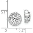 thumbnail image 4 of 14K White Gold Diamond Earring Jackets (10 X 10) Made In India ejm5304-050-wa, 4 of 6