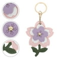 thumbnail image 3 of WEUVEB Cherry Blossom Keychain Purple PU Alloy Protective Case for Handbag Decoration, 3 of 8