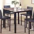 thumbnail image 3 of Roundhill Citico Metal Counter Height Dining Table with Laminated Faux Marble Top, Black, 3 of 7