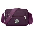 thumbnail image 2 of Clossjun Women Nylon Crossbody Bags Adjustable Belt Lightweight Daypacks Casual Flexible Waist Packs For Work Out Back To School Dark Purple, 2 of 6