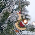 thumbnail image 1 of Fiudx Liquidación navideña Papá Noel de madera para Navidad, decoración navideña colgante, decoración con impresión colorida, árbol de Navidad colgante, 1 of 6