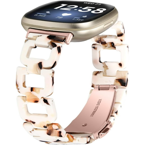 REQO Compatible with Fitbit Versa 4&Sense 2 Band Women Men,Adjustable Resin bands Replacement Sport Watch Wristband Compatible with Fitbit Versa 3&Sense bands for women men