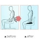 thumbnail image 4 of Cojín de espuma viscoelástica con forma de rosquilla para asiento, soporte para silla de coche, hogar u oficina, almohada de viaje Rosa roja, 4 of 9