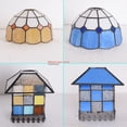 thumbnail image 2 of Pequeña pantalla de cristal de colores, lámpara de mesa, candelabro, accesorios de lámpara de techo, carcasa de pantalla de soldadura manual, 2 of 5