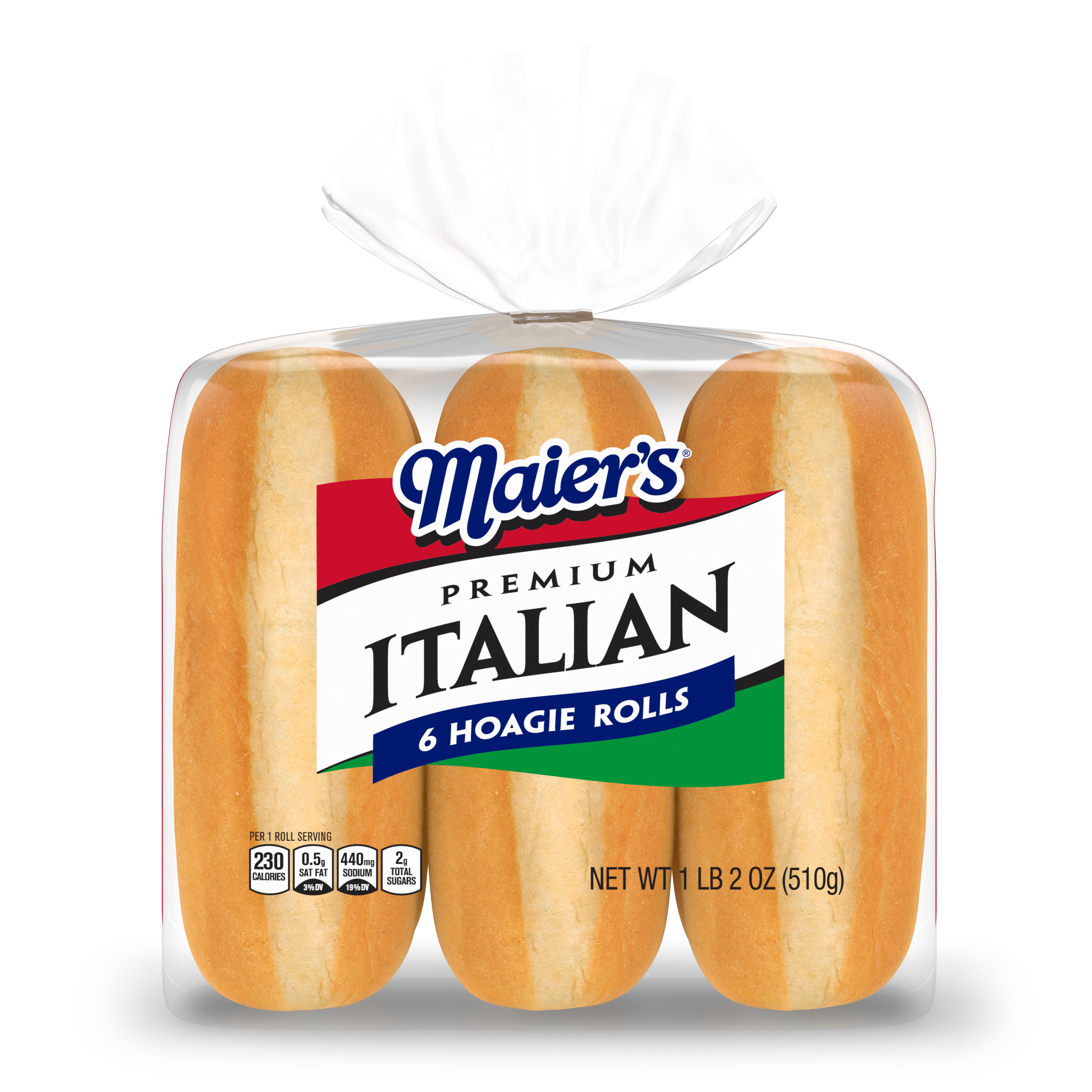 Maier's Premium Italian Hoagie Rolls, 6 count, 18 oz