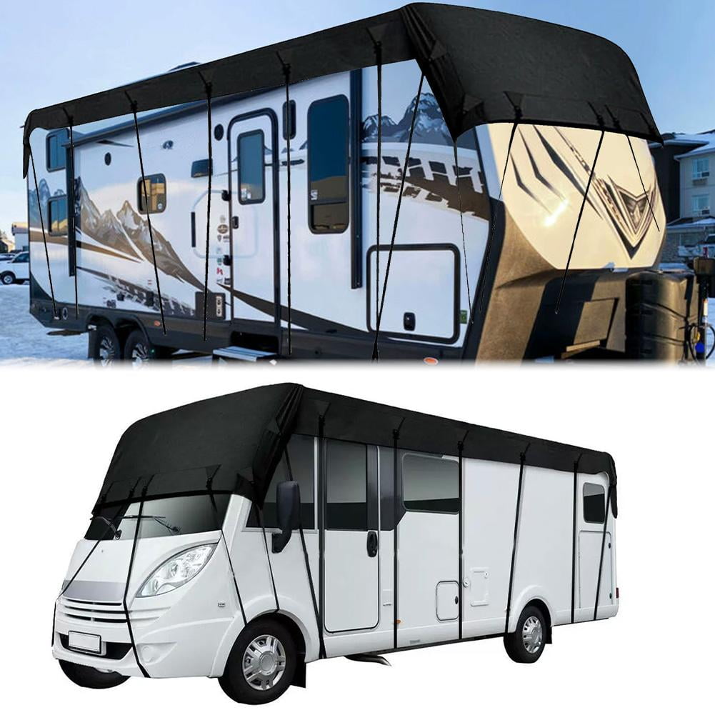 KRONDO Heavy Duty RV Roof Cover, Sun Heat Defender for Travel Trailers, Waterproof & UV Resistant for RVs, Class A/B/C Motorhomes, Popup & Truck Campers, Fits 16ft to 41ft RVs