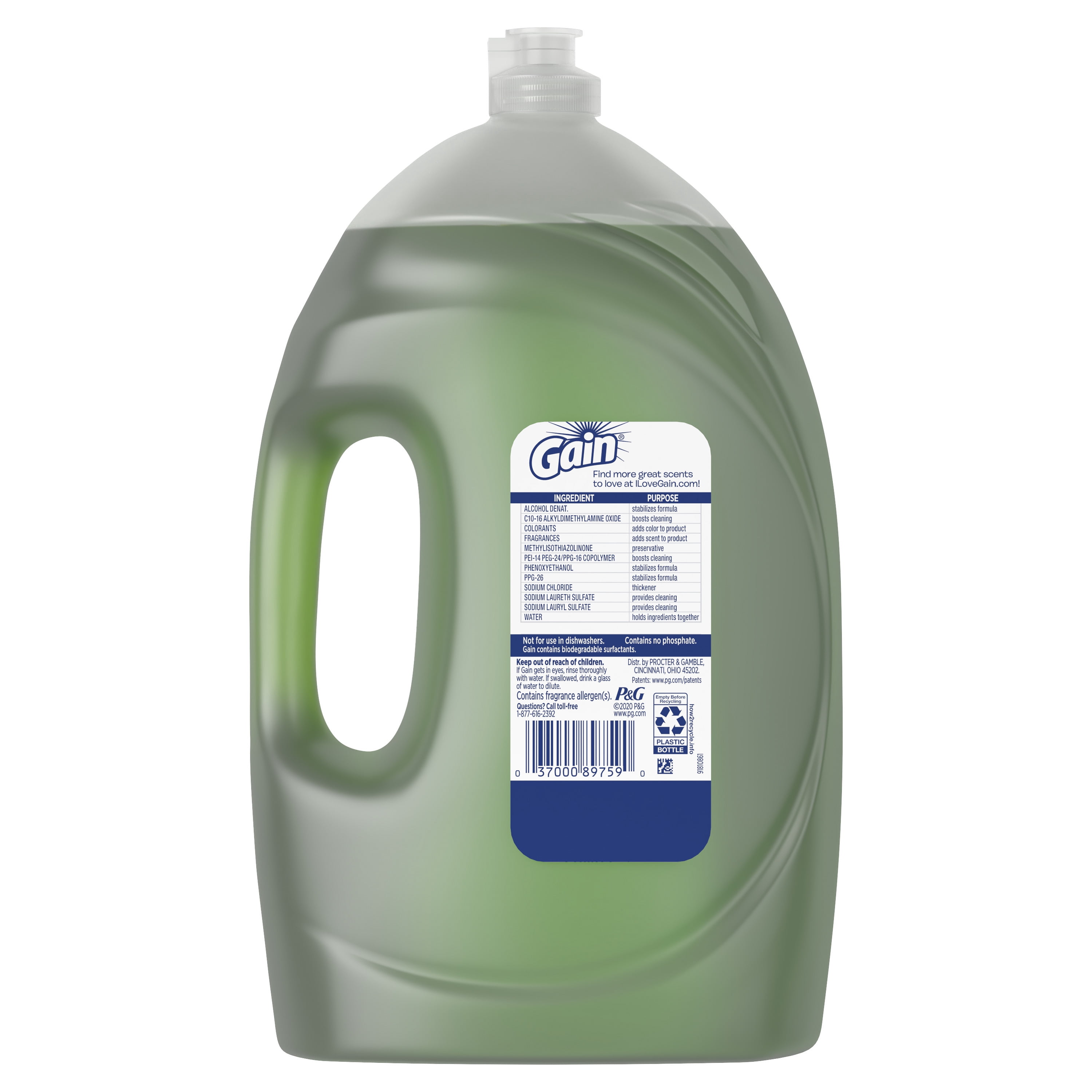 Gain Ultra Dishwashing Liquid Dish Soap, Original Scent, 75 fl oz